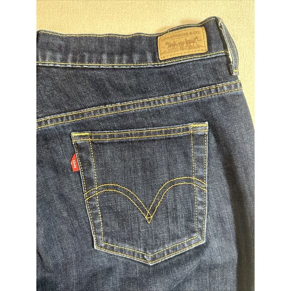 Levi 515 Jeans Womens 10 Boot Cut Mid Rise Dark Wash Denim 33x31.5 - Picture 6 of 7